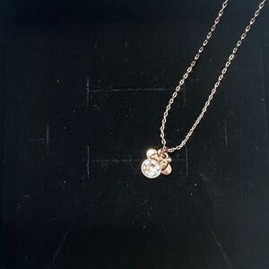 Disney Elegant Rose Gold Minnie Mouse Pendant Necklace